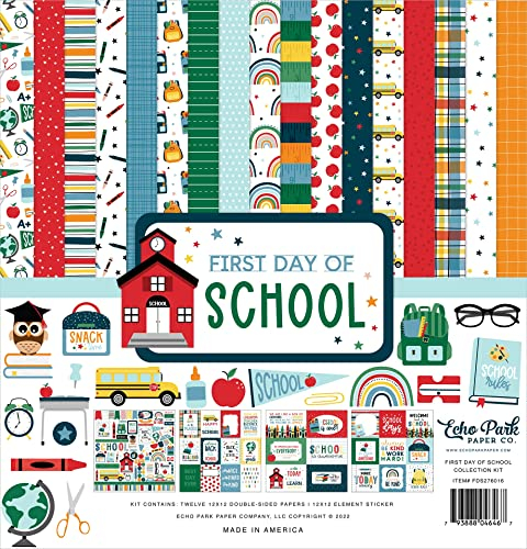 Echo Park Collection Kit 12X12-First Day Of School