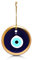 MYSTIC JEWELS Kristall gegen den bösen Blick, blau und weiß, großes türkisches Auge, ca. 12 cm, mit Loch, Glücksbringer zum Aufhängen an der Wand (Gold)