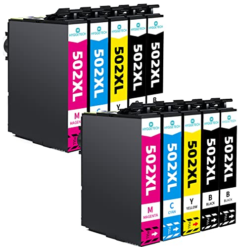 Hyggetech 502xl Druckerpatronen Tintenpatrone kompatible für Epson 502 502XL für Epson Expression Home XP-5105 XP-5100 XP5105 Workforce WF-2860DWF WF-2865DWF WF-2860 Drucker