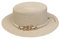 VPbao Panama Elégant Femme Chapeau Melon en Paille Anti Soleil avec Boucle Mariage Cérémonie Soirée Beige