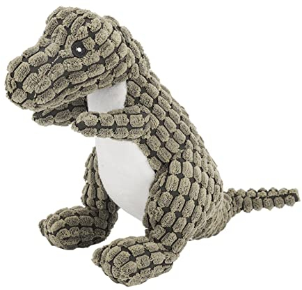 Qcwwy Ausgestopftes Dinosaurier-Hundespielzeug, Hundedrachen Quietscher-Plüsch-Hundespielzeug, Niedliches Quietschendes Hundespielzeug, Kauspielzeug für Kleine, Mittelgroße Hunde, Welpen