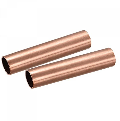 sourcing map 2 Stück Rundrohr aus Kupfer 22mm Außendurchm. 1.5mm Wandstärke 100mm Länge Rohrschlauch