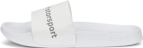 PUMA Herren BMW M Motorsport Logo Leadcat 2.0 Schiebe-Sandalen, Weiss/opulenter Garten, 47 EU