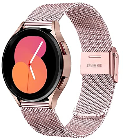 VELULYX Métal Bracelet pour Samsung Galaxy Watch 7/FE/6/5/4 40mm 44mm, 20mm Bracelet inoxydable pour Galaxy Watch 6 Classic/4 Classic/Watch 5 Pro/Watch 3 41mm/Active 2/Active 40MM/Galaxy Watch 42mm