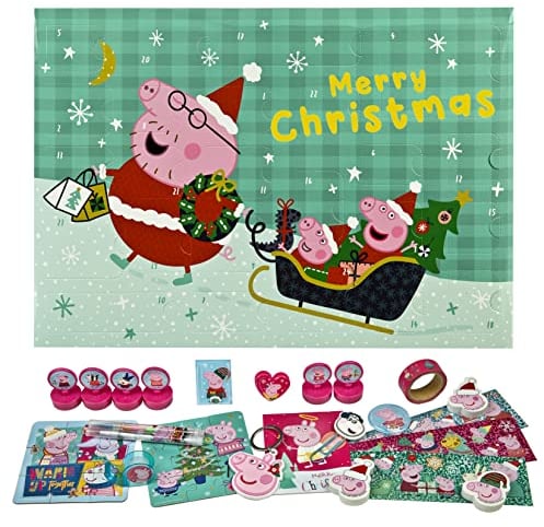 UNDERCOVER PIHP8025 - Peppa Pig Peppa Wutz - Adventskalender für Kinder, Mehrfarbig, ca. 45 x 32 x 3 cm