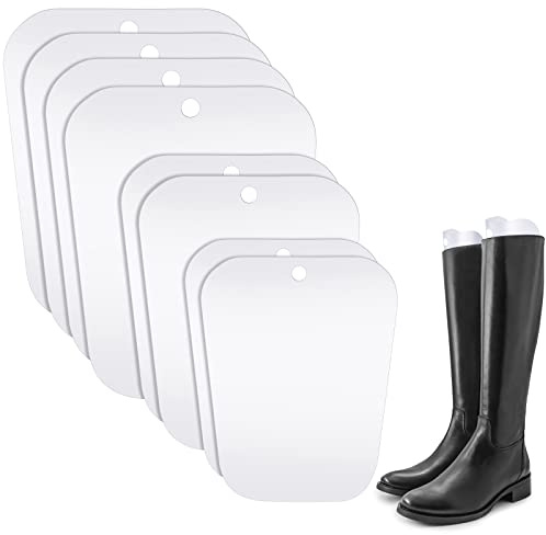 Bememo 8 Pieces Boot Shaper Form Inserts Tall Boot Support for Women and Men (Transparent, 12 Inch, 14 Inch, 16 Inch)