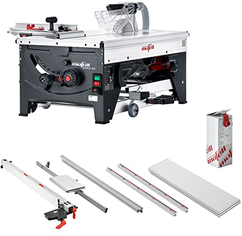 MAFELL ERIKA 85 Unterflur-Zugsäge (2500 Watt Leistung, 85 mm Schnitttiefe, klappbares Untergestell, Inkl. Schiebeschlitten, Zusatztisch, Anschlaglineal, Parallelanschlag und Cleanbox)