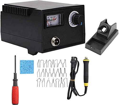 Pyrography Machine, Adjustable Temperature Electric Soldering Iron Pen Tool Wood Burning Kit with 23 Pyrography Pen Tips for Wood Carving Embossing Soldering