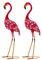GOPLUS Flamingo-Gartenstatuen, 2er Set Gartenskulpturen aus Metall, 89cm hoch Gartendeko für Zuhause & Terrasse (Flamingo)