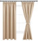 DWCN Verdunkelungsvorhänge Dicke Thermovorhänge Vorhänge Blickdicht mit Kräuselband Gardine mit Vorhang-Krawatten, 200x140cm(HöhexBreite), Beige, 2er Set