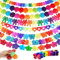 Bunt Girlande Papier Deko Partygirlanden Papiergirlande Papiergirlanden Bunt für Hochzeit Karneval Abschlussfeier Geburtstag Party 8 Stück