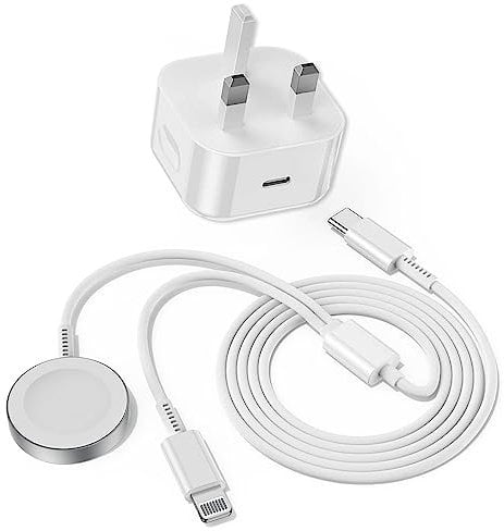 2in1 Fast Charger for Apple Watch, 6.5FT Wireless watch Charger Fast Charging Usb C Cable Cord with 20W USB C Fast Charger for Apple Watch Series SE/8/7/6/5/4/3/2/1&iPhone 14/13/12/11/Pro/Max/XR/iPad