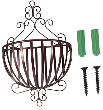 SEWOART Metall-pflanzkasten Für Balkon Wandmontage Blumentopfhalter Halbrunder Blumentopfregal Mit Abflussdesign Installieren