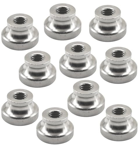 (10 Pieces) M8 Knurled Thumb Nut 304 Stainless Steel Round Knobs Fasteners Metric Thread Nuts Hand Screw Nuts for 3D Printer Parts