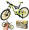 HIULLEN Finger Fahrrad Modell, 1:10 Mountainbike-Modell Spielzeug, Finger Mountainbike Modell Ornamente, Miniatur Finger Bike, Mini Bend Fahrrad Modell(Grün)