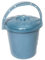 Plastic Bucket with Lid Handle Small Large Storage Bucket Bin Container Measures (Pastel Blue, 10L), B09TTG8W22