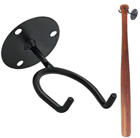 Fukamou Baseballschläger-Wandhalterung, Starkes, Hochfestes Baseball-Halter-Display, Platzsparendes Und Multifunktionales Aufbewahrungsregal Aus Metall Für Golfbälle, Baseball Und Baseballschläger