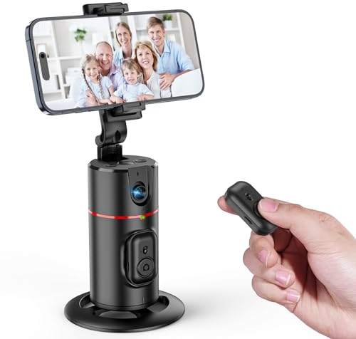 Trépied à Suivi Automatique du Visage, Support de téléphone à Suivi Intelligent Rotatif à 360°, bâton à Selfie, Aucune Application requise, pour l'enregistrement vidéo en Direct Vlog/TIK Tok