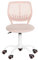 Homy Casa Schreibtischstuhl aus Leinenstoff, ergonomischer Drehstuhl ohne Armlehne, höhenverstellbar, Bürostuhl, Heimbüro, für Kinder, Teenager, Morandi-Rosa