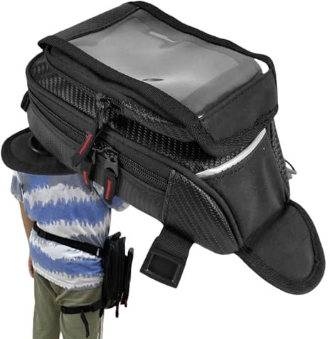 Magnetische Tanktaschen für Motorräder | Wasserdichter Tankrucksack mit starkem Magnet | Motorrad Tankrucksack Starker Magnetboden Transparente Fronttasche für Damen und Herren Motorrad
