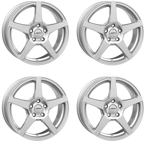 4x AUTEC Felgen Alufelgen VALEA 7.5x18 ET40 5x112 Brillantsilber kompatibel mit Audi S4 A6 A4