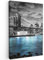 MuchoWow© Bilder Groß 80x120 cm XXL Wohnzimmer Deko Moderne Wandbild Kunstdruck auf Leinwand Bild Schlafzimmer über Bett Room Decor Geschenke New York - Skyline - Stadt - Blau