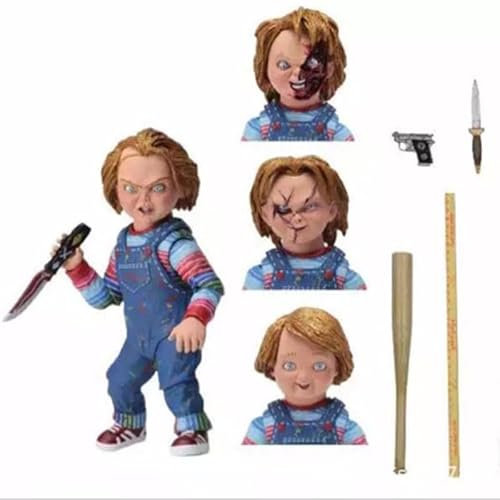 REOZIGN Chucky Action Figure, Replacement Chucky Action Figures 12 cm/4.7 Inch PVC Characters Crafts Collectible Anime Gifts