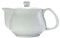 Tetera de porcelana, tetera pequeña de 9 onzas con filtro de acero inoxidable, tetera china clásica (blanco)
