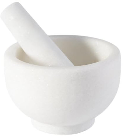Koville Mörser und Stößel aus natürlichem Marmor