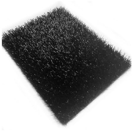 Tapis de gazon synthétique haute densité anti-perte de poils pour jardin, terrasse, gazon gris découpable (99,1 x 299,7 cm)