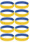 Tomvorks Ukraine-Gummiarmbänder, Hochwertige, Bequeme, Unterstützende Armband-Kollektion für Männer und Frauen, Sportfans