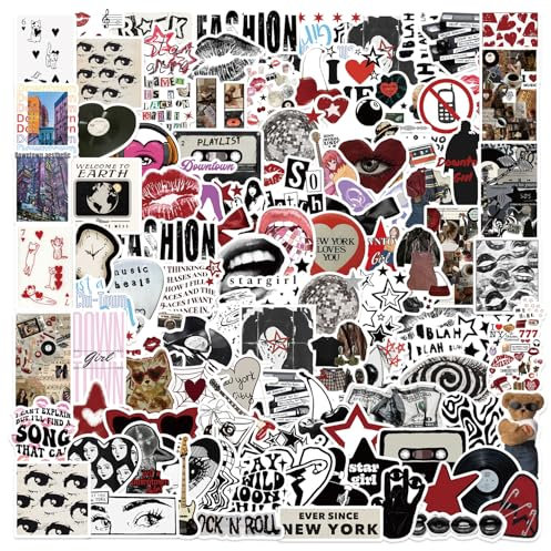 DIWSO 100 Pcs Downtown Y2K Girls Stickers Waterproof for Laptop Skateboard Scrapbook Computer Water Bottle Luggage Helmet Bike Car,Vinyl Aesthetic Downtown Girl Sticker for Teens Adults