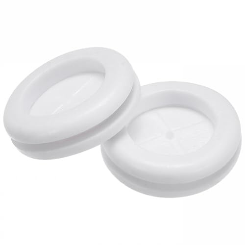 TA-VIGOR 20Pcs Round Rubber Grommets 20mm Double-Sided Wire Gaskets | White Synthetic Rubber, Rubber Hole Plugs for Wire Cable and Plugs Protection, Suitable for Electrical Panels and Equipment