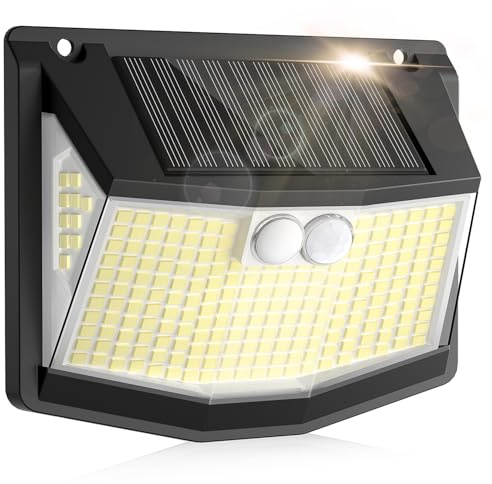 Solar Security Lights Outdoor Garden: 248 LED Motion Sensor Light 3 Modes Outdoor Wall Lights 270° Lighting Garden Lights Solar Powered IP65 Waterproof for Fence Front Door Yard Garage 1 Pack