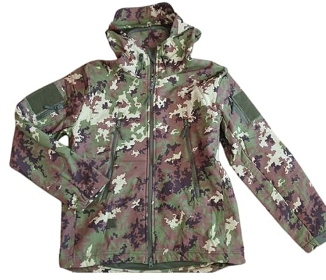 Giacca Militare Uomo, Militaria - Giubbotto Mimetica Esercito Italiano Verde, Accessori Tattici da Combattimento, Paint Ball, Soft Air (IT, Testo, XXL, Regular, Regular, Vegetato Mimetico)