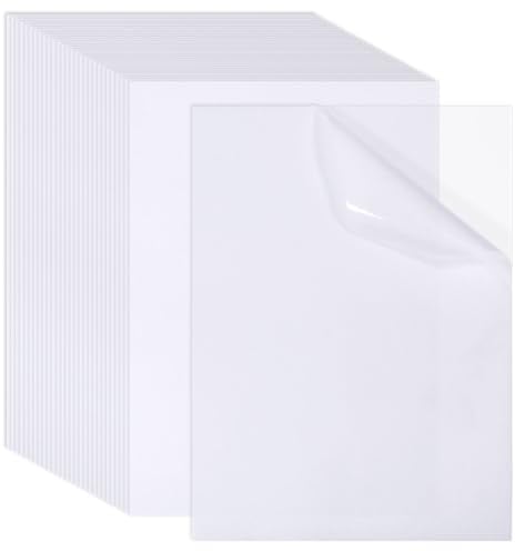 GLOBLELAND 30 feuille de Papier Autocollant Washi Imprimable A4 semi Transparent pour Imprimante Jet D'Encre Décoration pour Album Photo Agenda et Scrapbooking (8.3X11.7 feuilles)