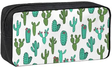 Hnnkloy Kaktus Kakteen Kaktus-Design,Großes Federmäppchen, tragbare Stiftetasche, Schreibwarentasche für Schule und Büro