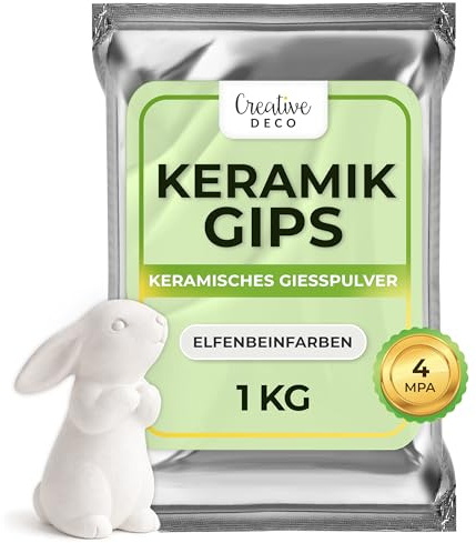 Creative Deco Gesso Ceramico Color Avorio 1kg Polvere da Colata