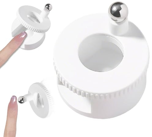 Cesujowaz Rotating Magnet for Nail Polish, Uniform Magnetic Force Cat Eye Magnet Tool for Nails, 360° Rotating Magnetic Cat Eye Set for Gel Polish, N40 Strength, U-Shaped Design (White)