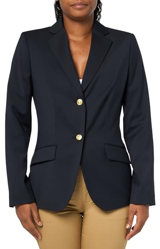 Brooks Brothers Women's Classic Fit Stretch Wool Two Button Blazer, BB Navy, Size 8