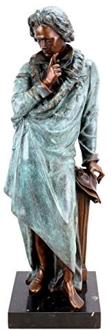 Opulente Bronze Statue - Ludwig Van Beethoven - signiert Teupheme - Bronzefigur - Skulptur - Kunst online kaufen - XXL Bronzefigur