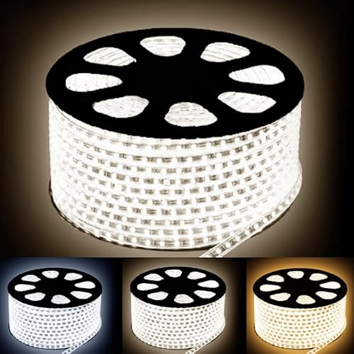 SILAMP Ruban LED 220V Recoupable 5050 50M IP65 60LED/m - Blanc Neutre 4000K - 5500K