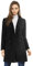 Allegra K Damen Langarm Wintermantel Umlegekragen Zweireiher Kammgarn Trenchcoat Mantel Schwarz XL