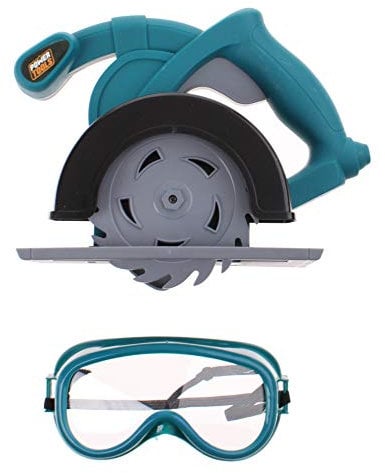 UMKYTOYS KIds Pretend Play Circular Saw With Goggles