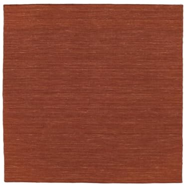 RugVista Handloom Flat Teppich, 250 x 250 cm, Rost | Kelim, Quadratisch, Mittlerer Stapel, Nur chemische Reinigung, Wohnzimmer, Esszimmer, Schlafzimmer