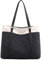 JANSBEN Damen Handtasche Schultertasche Canvas Casual Groß Tasche Shopper Elegant für Büro Schule Arbeit (Schwarz)