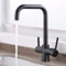 3 Way Kitchen Taps Filter Sink Mixer Tap Brass Direct Drinking Water Hot and Cold Three Functions 360° Rotation Filter Kitchen Faucet-Black A