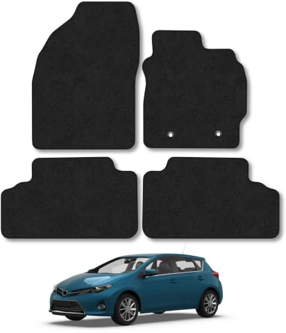Fits Toyota Auris (2007-2012) Carpet Car Floor Mats | Tailored Fit Carpet Floor Mats non Slip Full Coverage Compatible Accessory Front Rear Anti Slip Granulated Backing