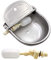 Automatic Dog Water Bowl, 304 Stainless Steel Livestock Waterer with 2 PCS Float Valve for Horse Cattle Goat Sheep Dog, Farm Grade Sheep Water Trough Bowl