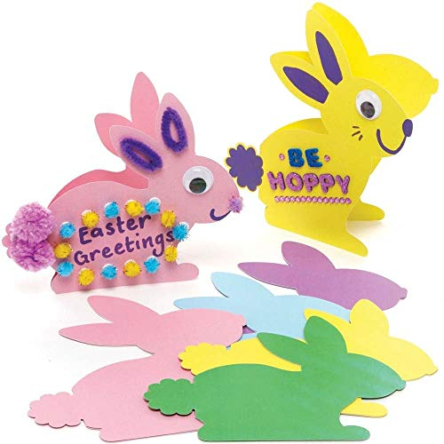 Baker Ross Osterhase-Karten, Rohlinge, 10 Stück, Oster-Basteln für Kinder (AX750)